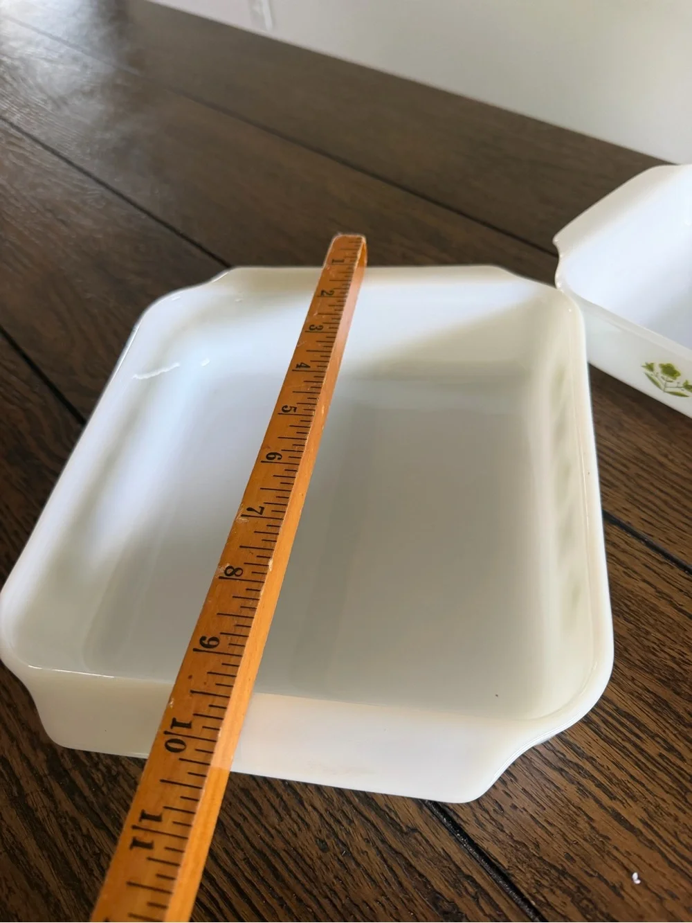 Vintage Fire-King Meadow Green Milk Glass Baking Dish 1.5 Qt Casserole And Loaf